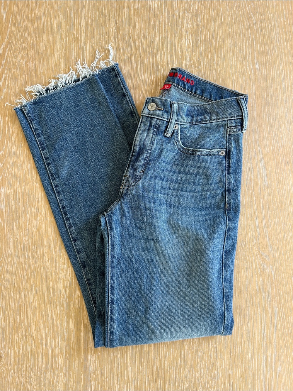 Lucky Brand Zoe High Rise Straight Jeans Raw Hem 2/26L